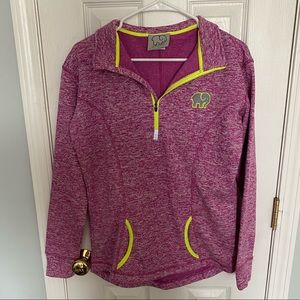 ivory ella half zip sweatshirt